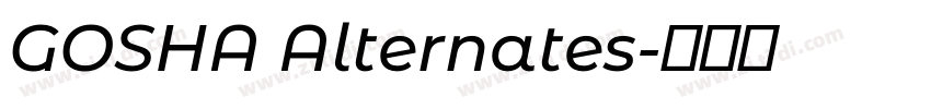 GOSHA Alternates字体转换